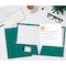 Better Office Products 2 Pocket Glossy Laminated Paper Folders Portfolio Letter Size, Teal, 25PK 80171 - alternate 4